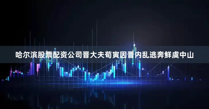 哈尔滨股票配资公司晋大夫荀寅因晋内乱逃奔鲜虞中山