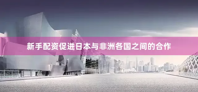 新手配资促进日本与非洲各国之间的合作