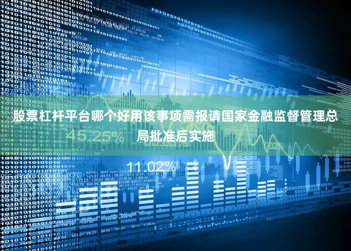 股票杠杆平台哪个好用该事项需报请国家金融监督管理总局批准后实施